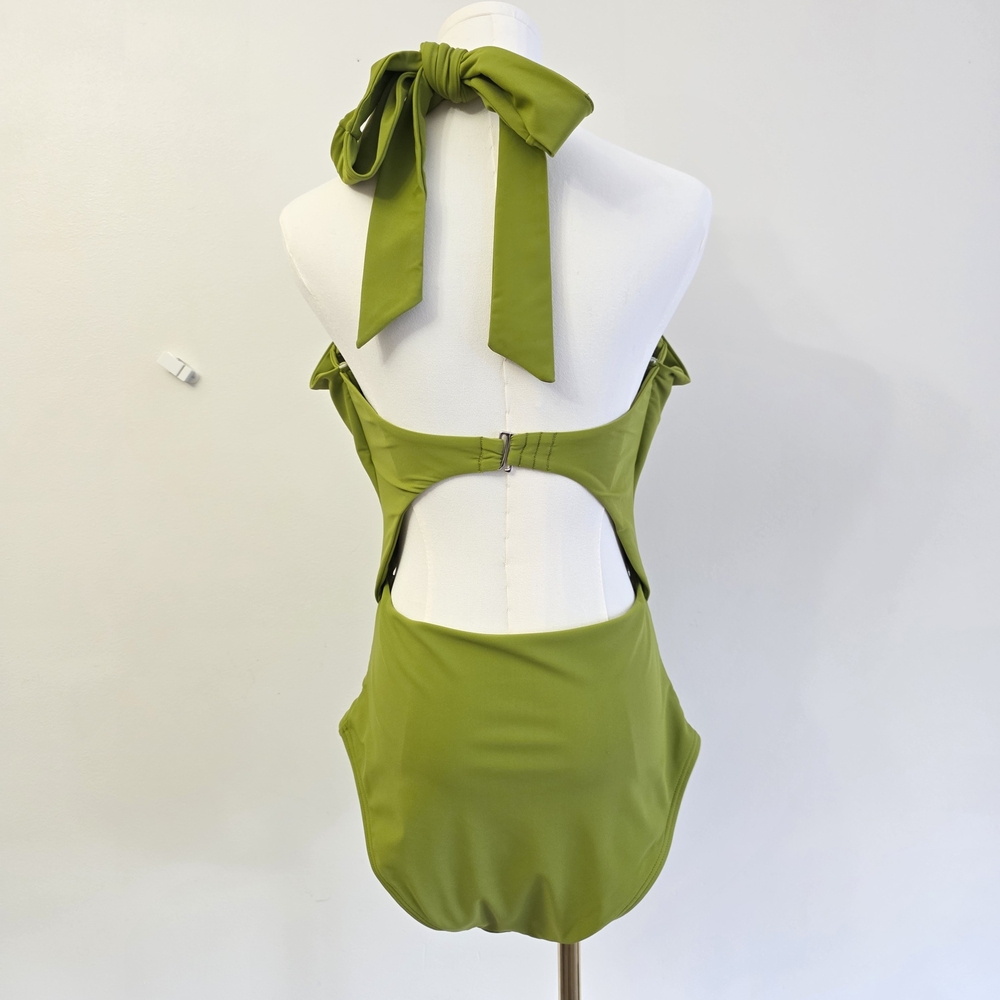 Andrea Iyamah Olive Twist Cutout One-Piece Swimsuit - Picture 4 of 5